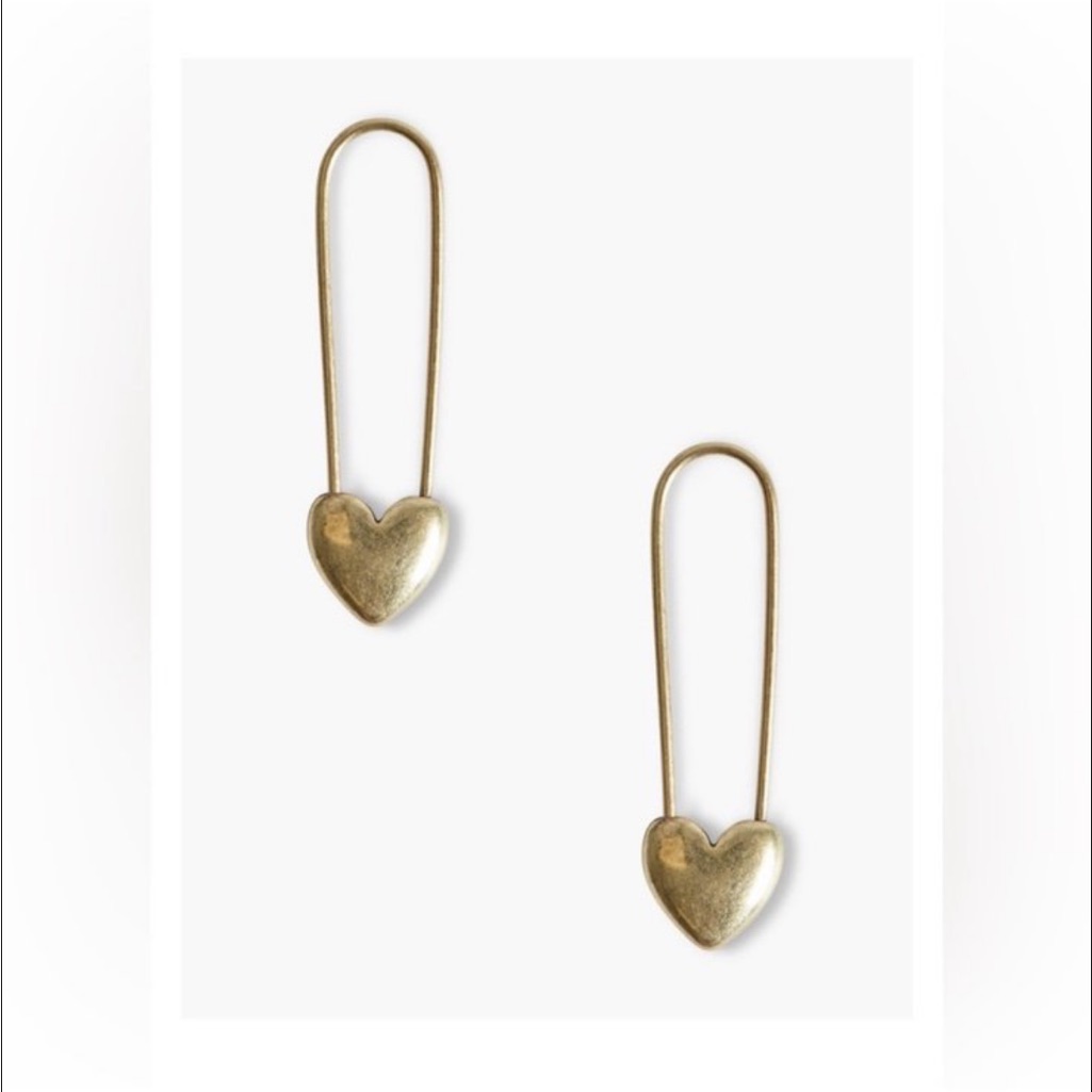 Lucky Brand Gold Safety Pin Earring 35$